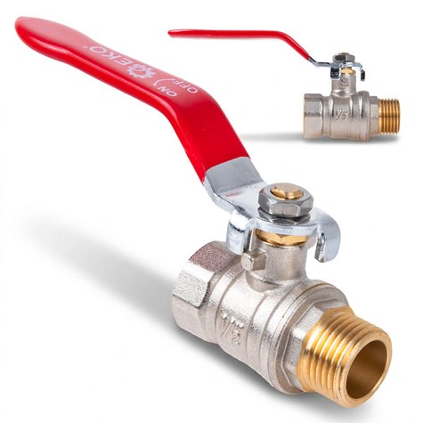 1/2  ball valve with choke /external+internal thread
