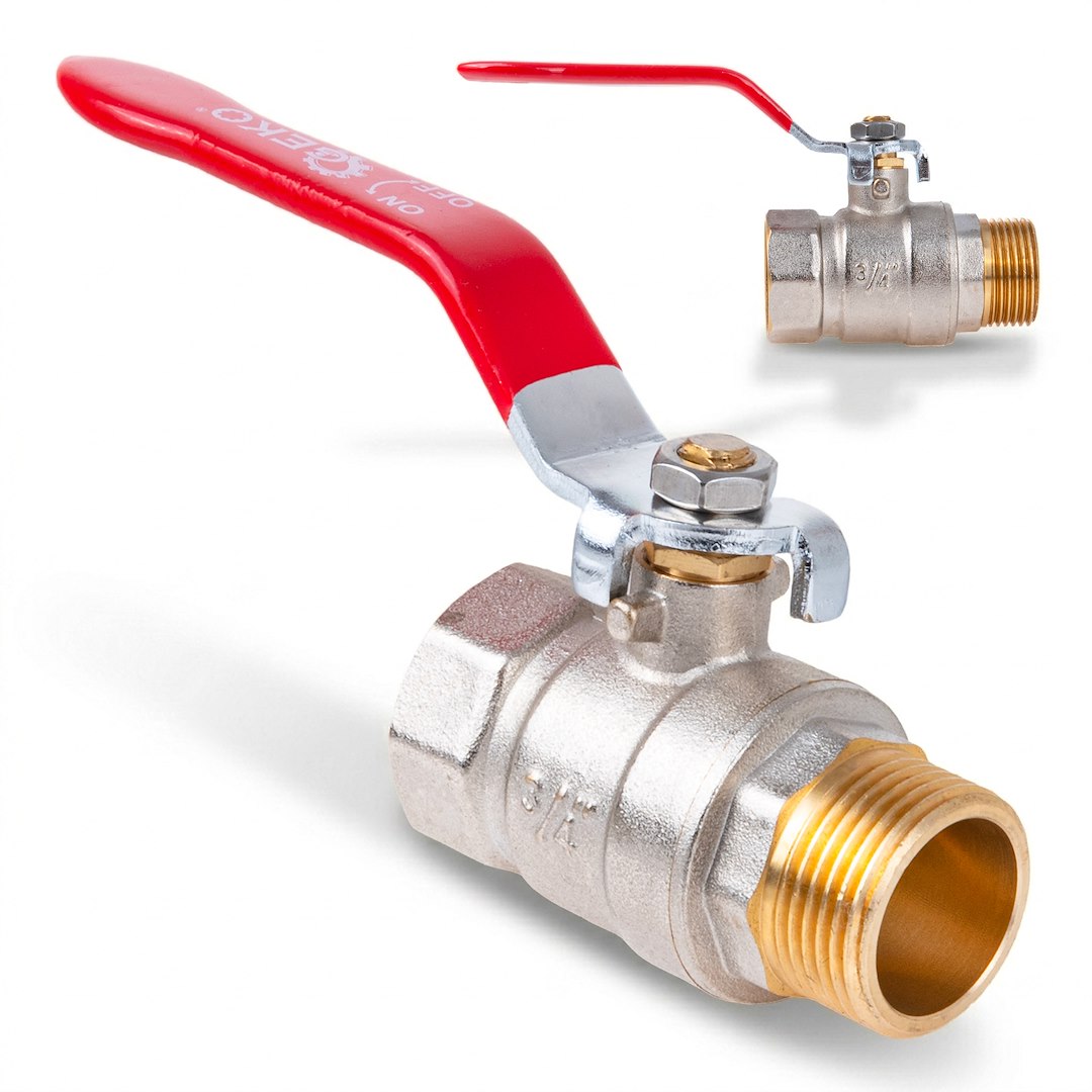 3/4" ball valve with choke /external+internal thread