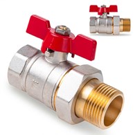 1  ball butterfly valve with choke and screw connection /internal+external thread