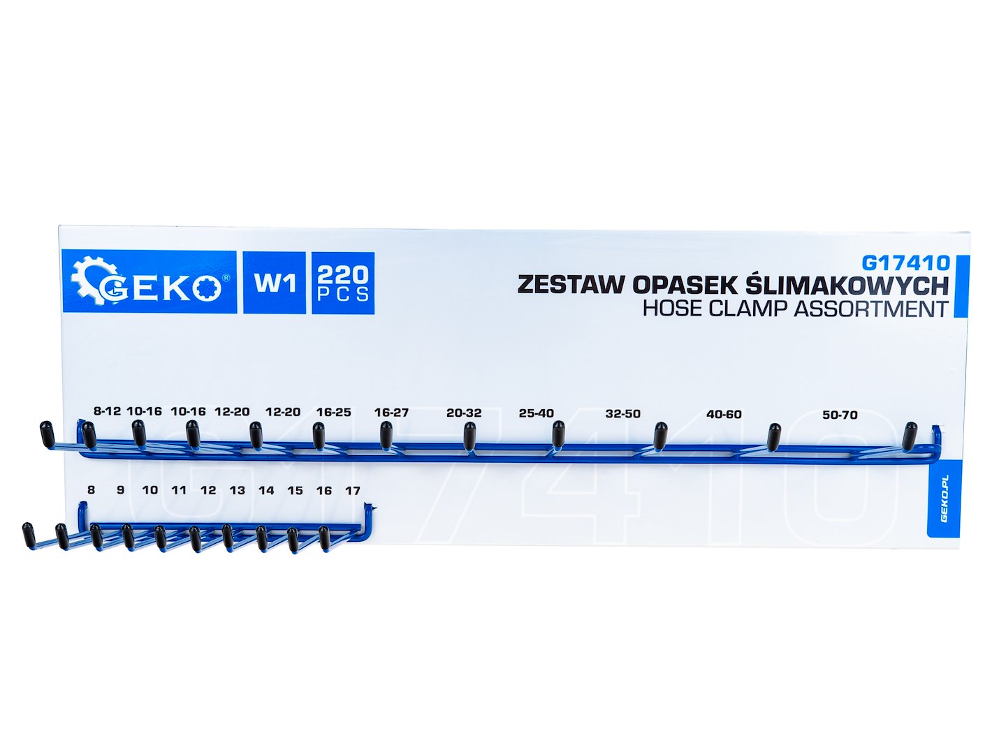Zestaw opasek ślimakowych 220szt. + wieszak (8) 2