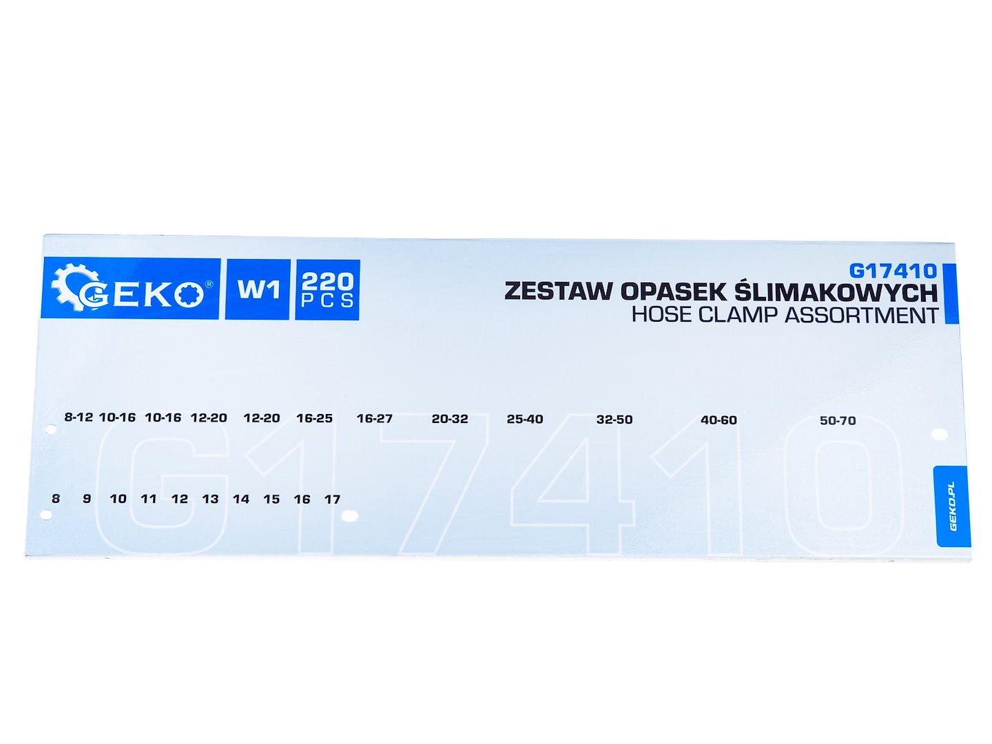Zestaw opasek ślimakowych 220szt. + wieszak (8) 5