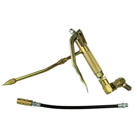 Gun for air pump + metal and rubber hose