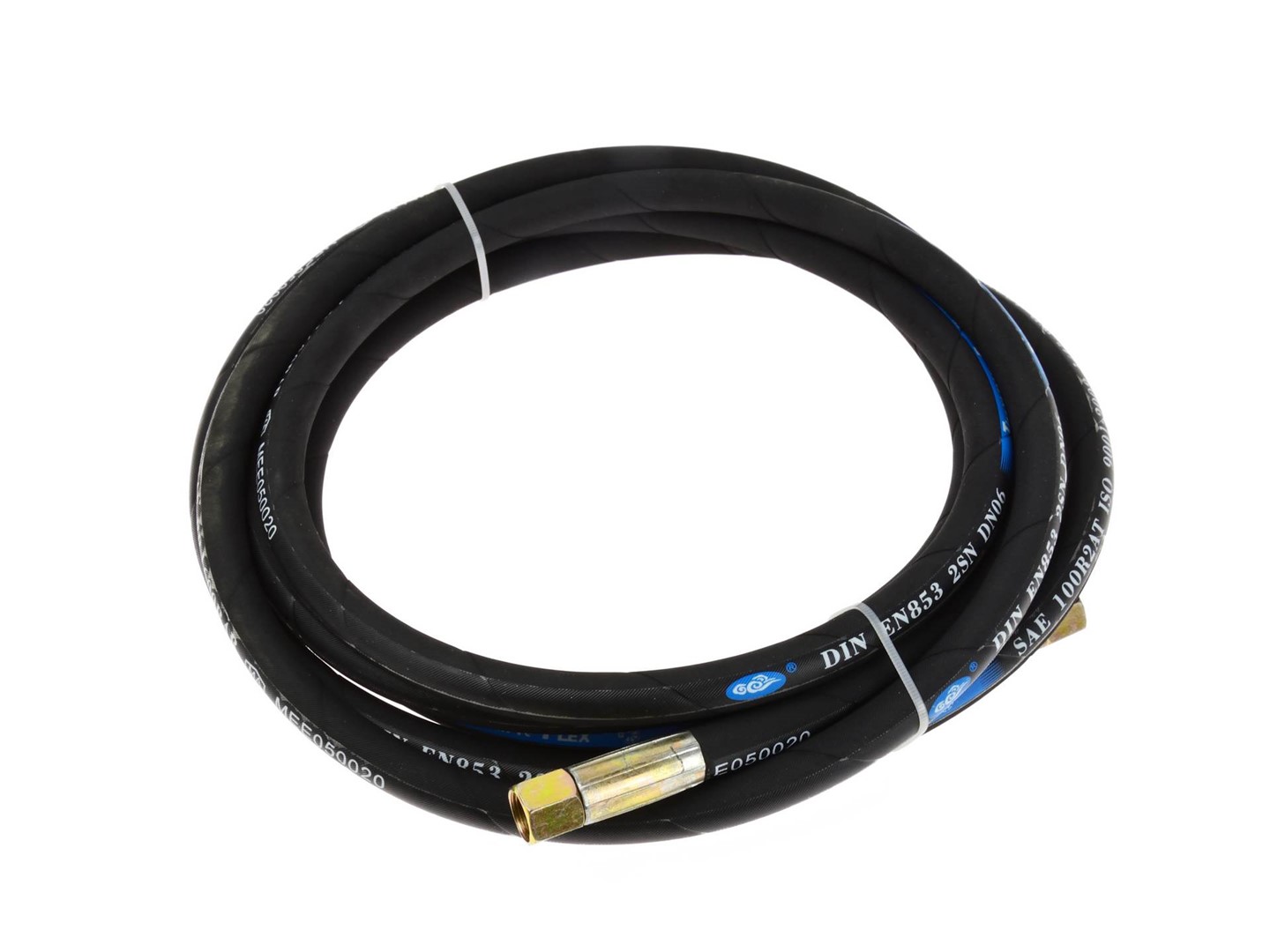 4m Braided Flexible Hydraulic Hose SAE 100 R2AT DIN-EN 853-2SN