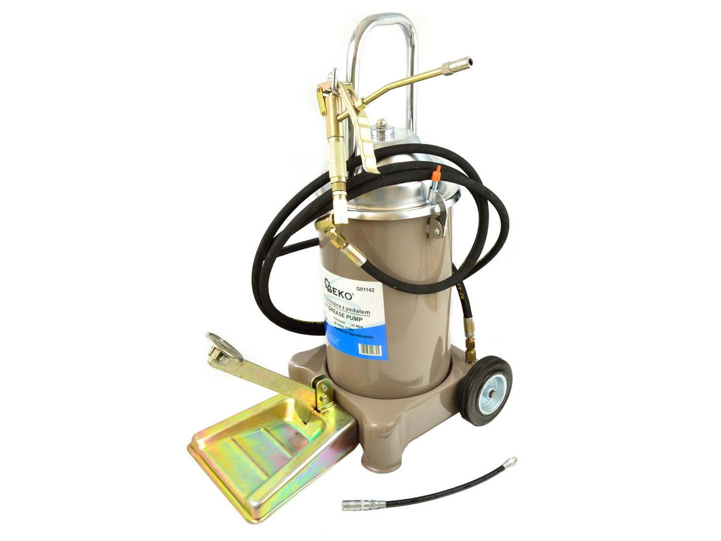 Foot Operated Grease Pump 12L + 4m Hose with Gun