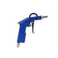 Air gun for dusting with a short nozzle