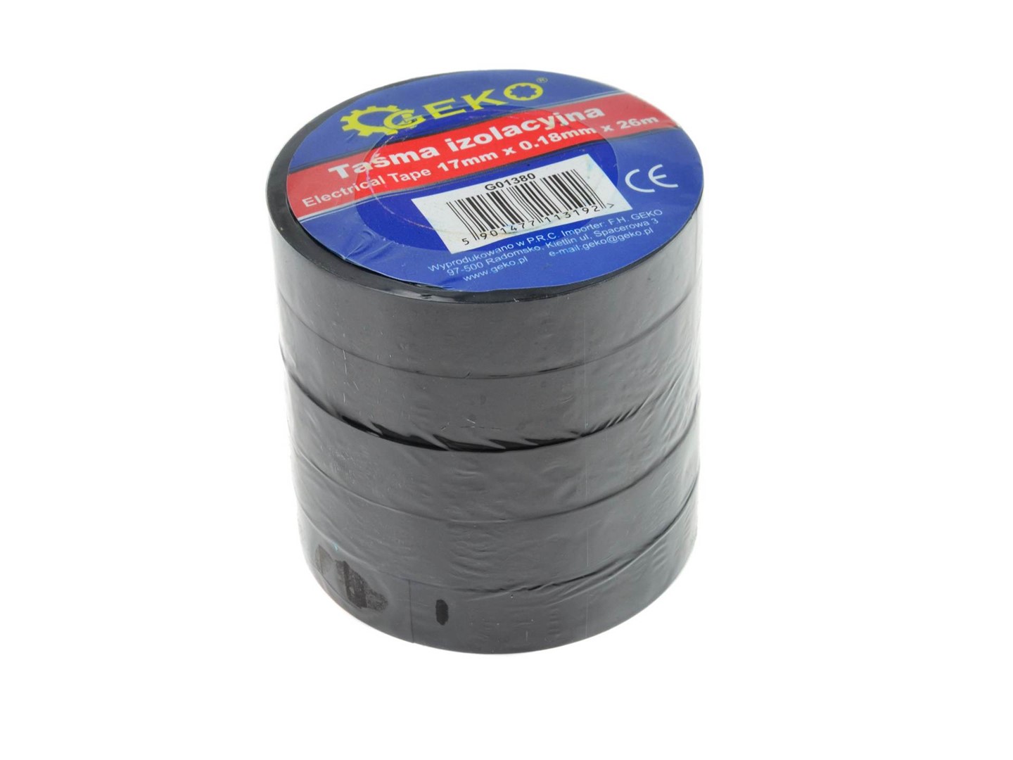 Insulating Tape Black with flame retardant type B 17mm x 0,18mm x 26m