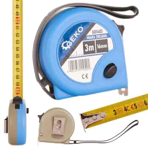 Measure Tape 3m x16 mm x 0,115mm colour GEKO