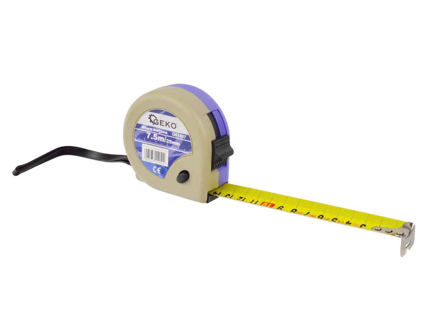 Measure Tape 7,5m x 25mm x 0,115mm colour GEKO