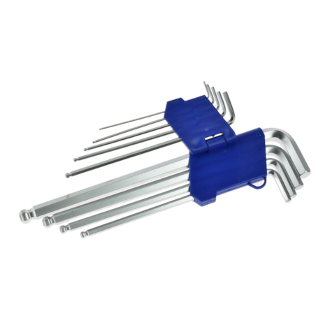 9pcs Ball End Hex Key Set 1.5-10mm 260mm