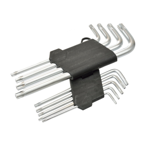 9pcs Long Arm Torx Key Wrench Set T10 - T50