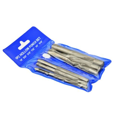 Hollow punch pin set 6pcs/set(1/8 -5/16 )
