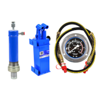 20 Ton Shop Press Kit: Cylinder, 2-Speed Pump, Gauge with Hose