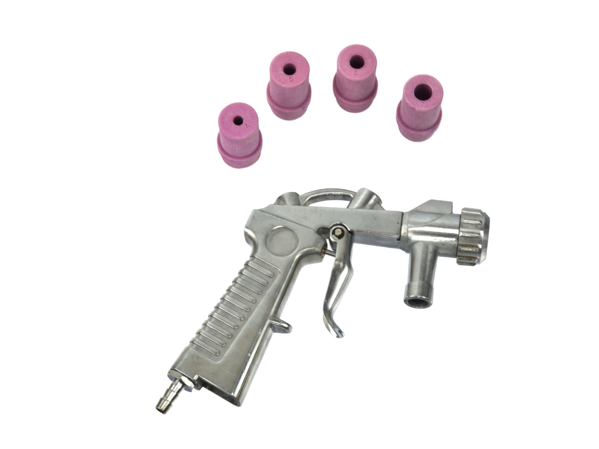 Sandblaster Air Siphon Gun + 4x Ceramic Nozzles