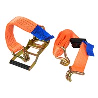 Car Transporter Ratchet Tire Straps Trailers Recovery with J Hooks 3m/4T/50mm