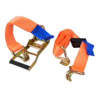 Car Transporter Ratchet Tire Straps Trailers Recovery with J Hooks 3m/4T/50mm