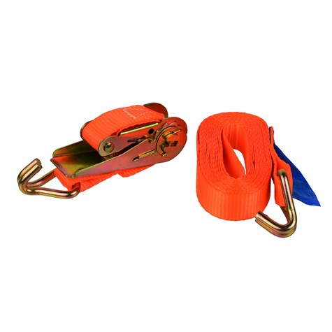 Ratchet Tie Down Strap with J Hooks 4m/1T/25mm
