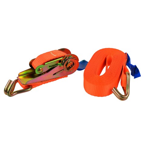 Ratchet Tie Down Strap with J Hooks 5m/1T/25mm