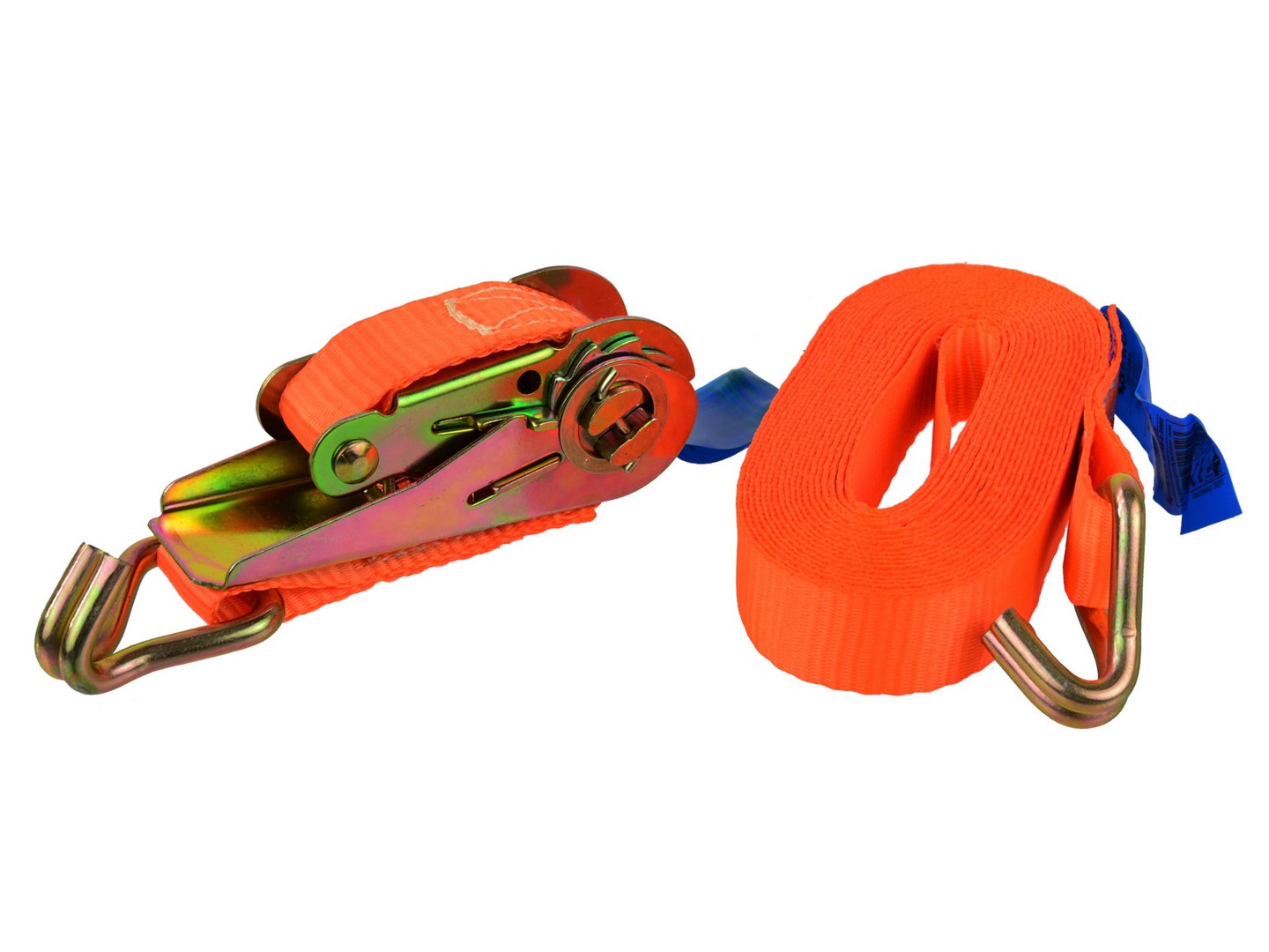 Ratchet Tie Down Strap with J Hooks 5m/1T/25mm