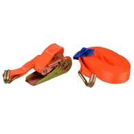 Ratchet Tie Down Strap with J Hooks 6m/1T/25mm