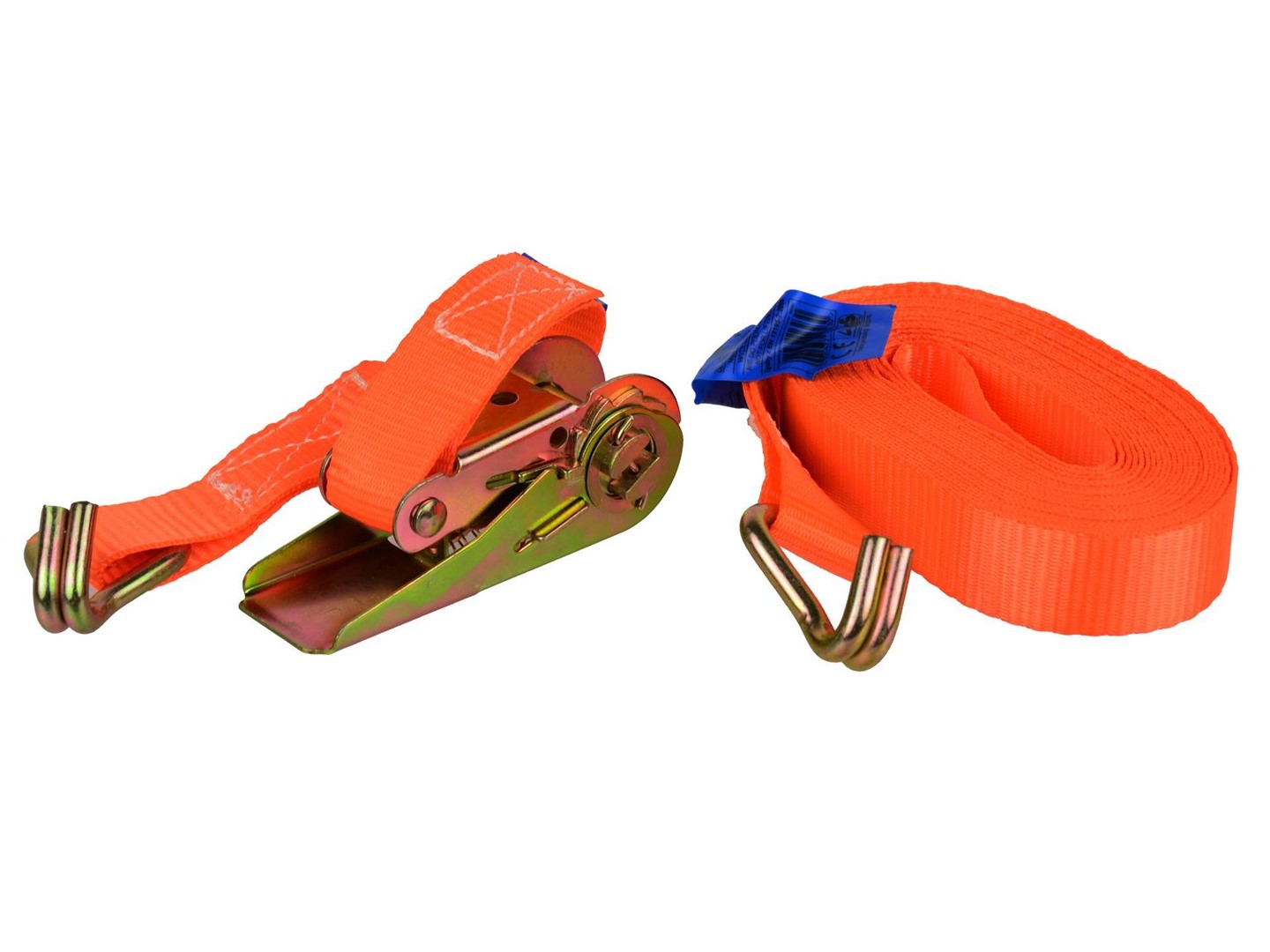 Ratchet Tie Down Strap with J Hooks 6m/1T/25mm