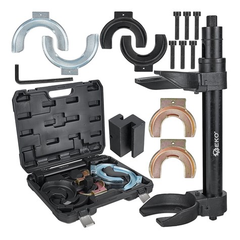 Interchangeable-fork spring compressor