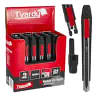 Nożyk do tapet 80x9x0.4mm SK2H TVARDY – kartonik wystawowy (24/96)