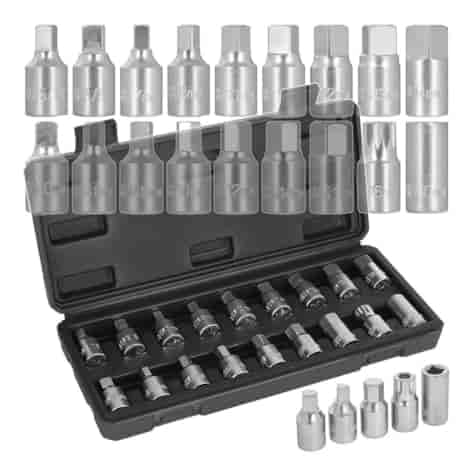 18pcs 3/8  drive oil drain socket set