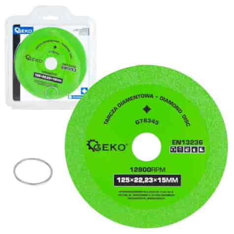 Diamond Cutting and Grinding Disc for Glass & Tiles 125×22.23×15mm