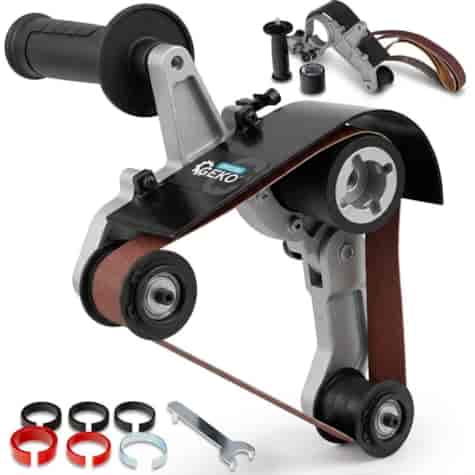 Belt sander attachment for pipe sanding and polishing