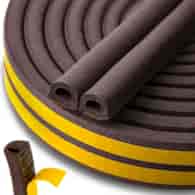 Self-adhesive seal for windows and doors EPDM type D 14x12mm 40m /brown