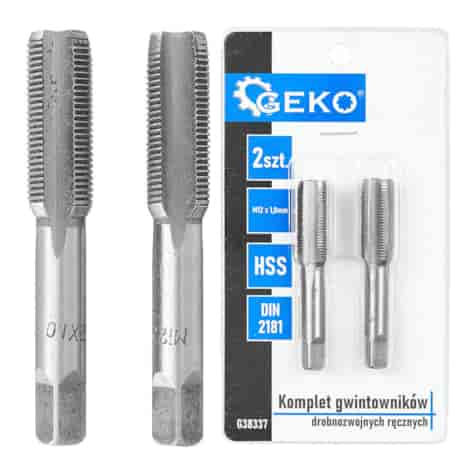 Komplet gwintowników drobnozwojnych ręcznych M12 x 1,0mm 2szt. (50/100)