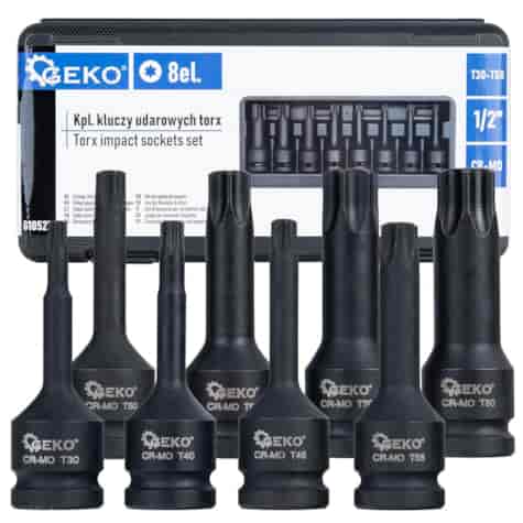 8pcs torx impact sockets set T30-T80