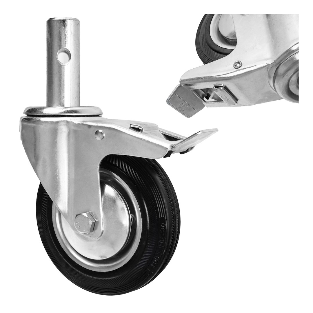 Scaffolding wheel with brake 160mm 125kg