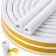 Self-adhesive seal for windows and doors EPDM type D 9x7.5mm 100m /white