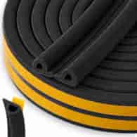 Self-adhesive seal for windows and doors EPDM type P 9x5.5mm 100m /black