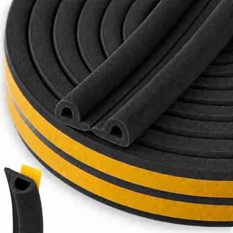 Self-adhesive seal for windows and doors EPDM type P 9x5.5mm 100m /black