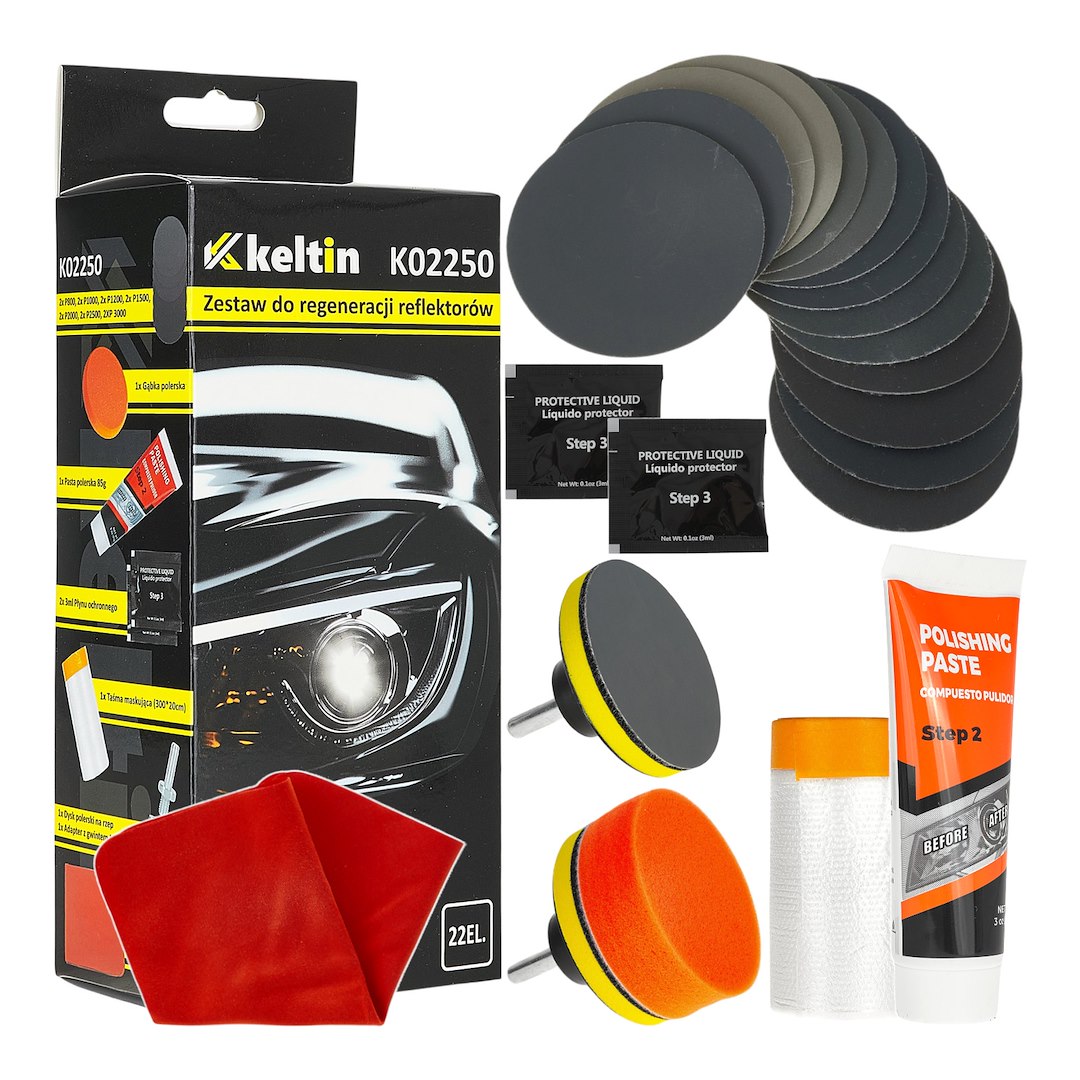 22pcs headlight restoration kit