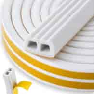 Self-adhesive seal for windows and doors EPDM type E 15x8mm 50m /white