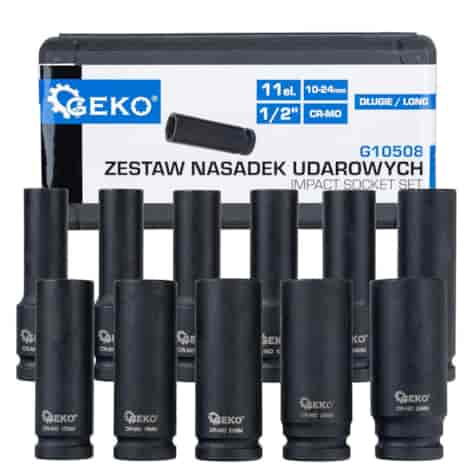 Long impact sockets set 1/2  10-24mm (11pcs)