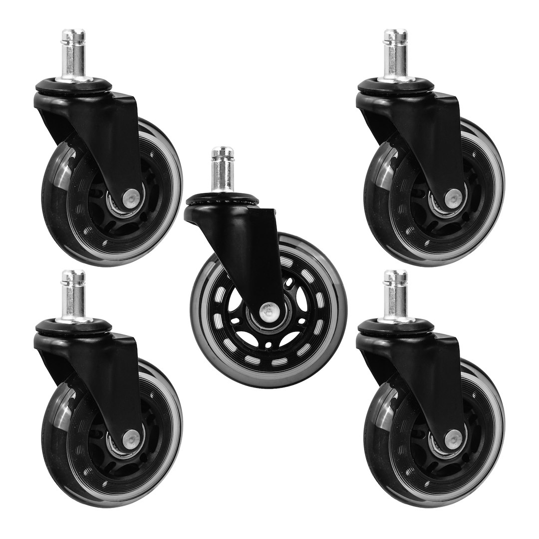 Rubber chair caster wheels 75mm 45kg –5pcs