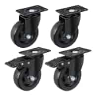 Set of 4 swivel caster wheels 100mm 120kg – 2 with brake and 2 without brake