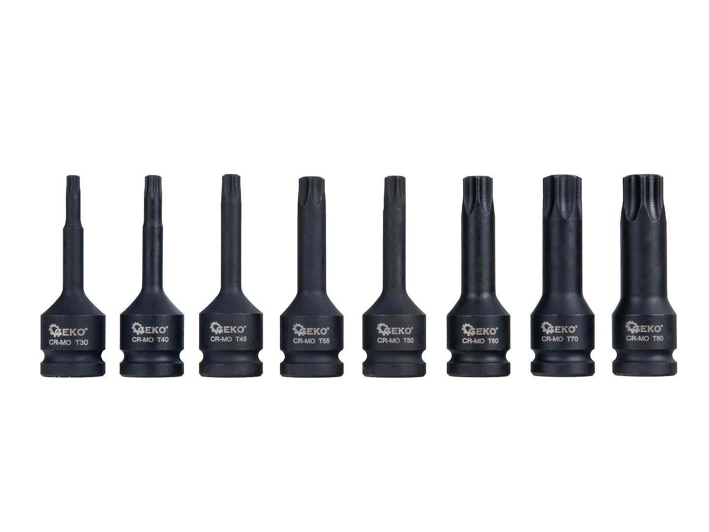 Kpl. kluczy udarowych torx 8el. 1/2" T30-T80 CR-MO (10) 5