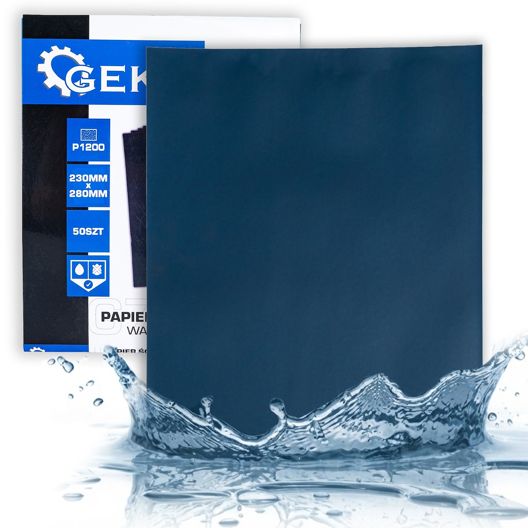 Waterproof sandpaper – sheet 230x280mm P1200