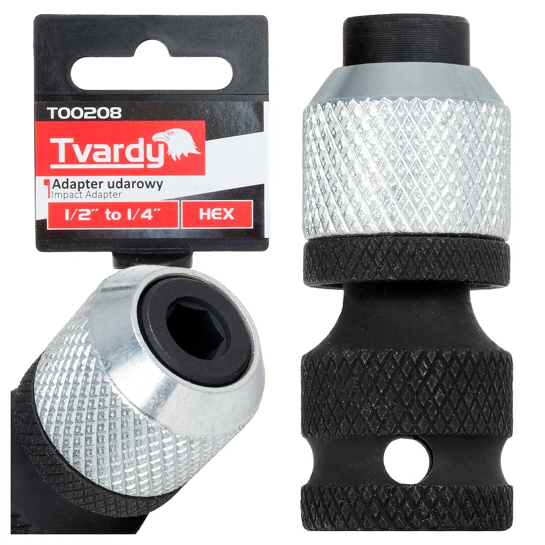 Adapter udarowy 1/2" na 1/4" HEX TVARDY (200) 1