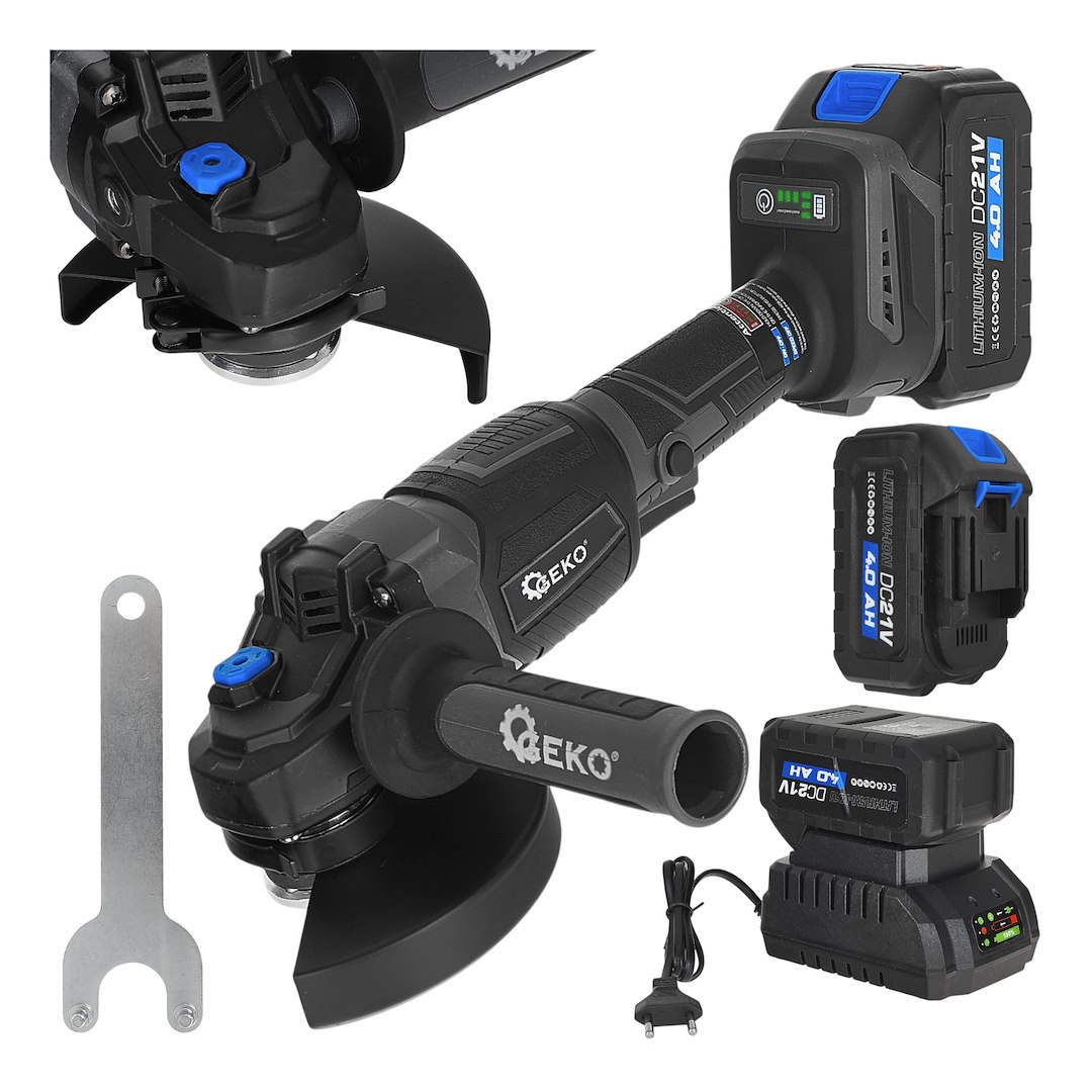 21V 950W cordless brushless angle grinder 2x4.0Ah