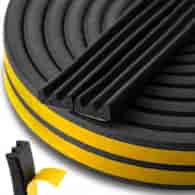 Self-adhesive seal for windows and doors EPDM type E 9x4mm 150m /black