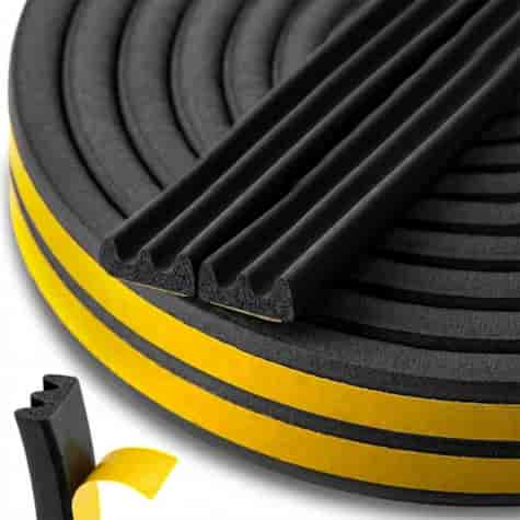 Self-adhesive seal for windows and doors EPDM type E 9x4mm 150m /black