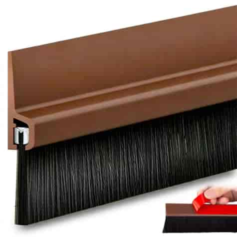 Self-adhesive brush strip 2x100cm /brown