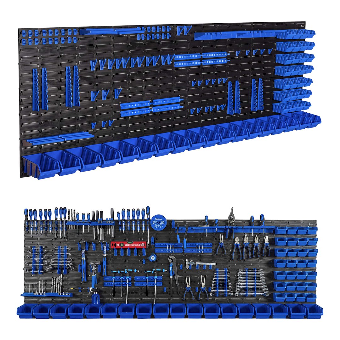 Workshop Tool Board – 8 Panel Set 2304×780mm + 132 Accessories