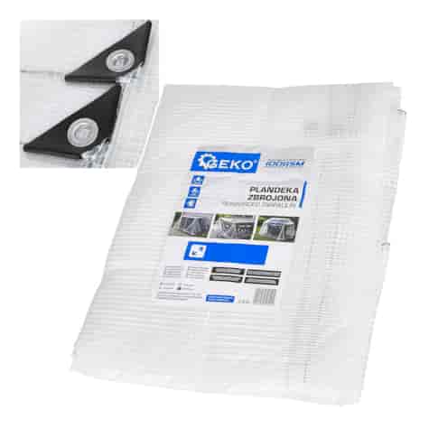 Plandeka 1.5x2m zbrojona / przezroczysta 100G (50)